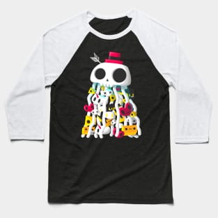 Skull Doodle STORM Baseball T-Shirt